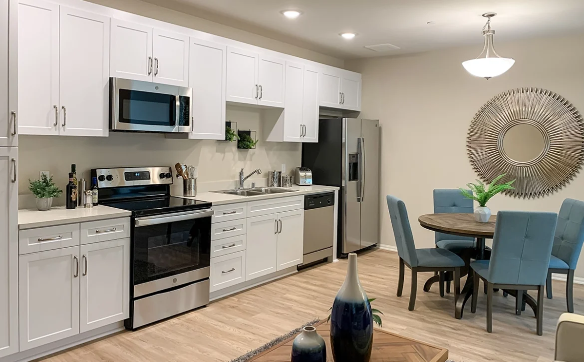 1 bedroom apartment interior at C+C Flats in Chula Vista, CA — spacious living area with modern finishes