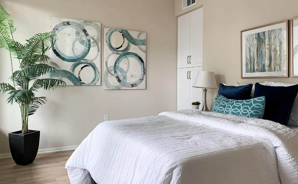 2 bedroom apartment interior at C+C Flats in Chula Vista, CA — spacious open-concept living and dining area with modern finishes