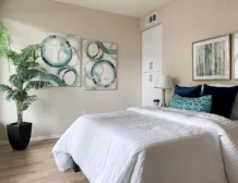 2 bedroom apartment interior at C+C Flats in Chula Vista, CA — spacious open-concept living and dining area with modern finishes
