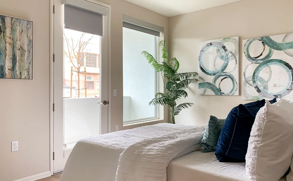 2 bedroom apartment interior at C+C Flats in Chula Vista, CA — spacious open-concept living and dining area with modern finishes