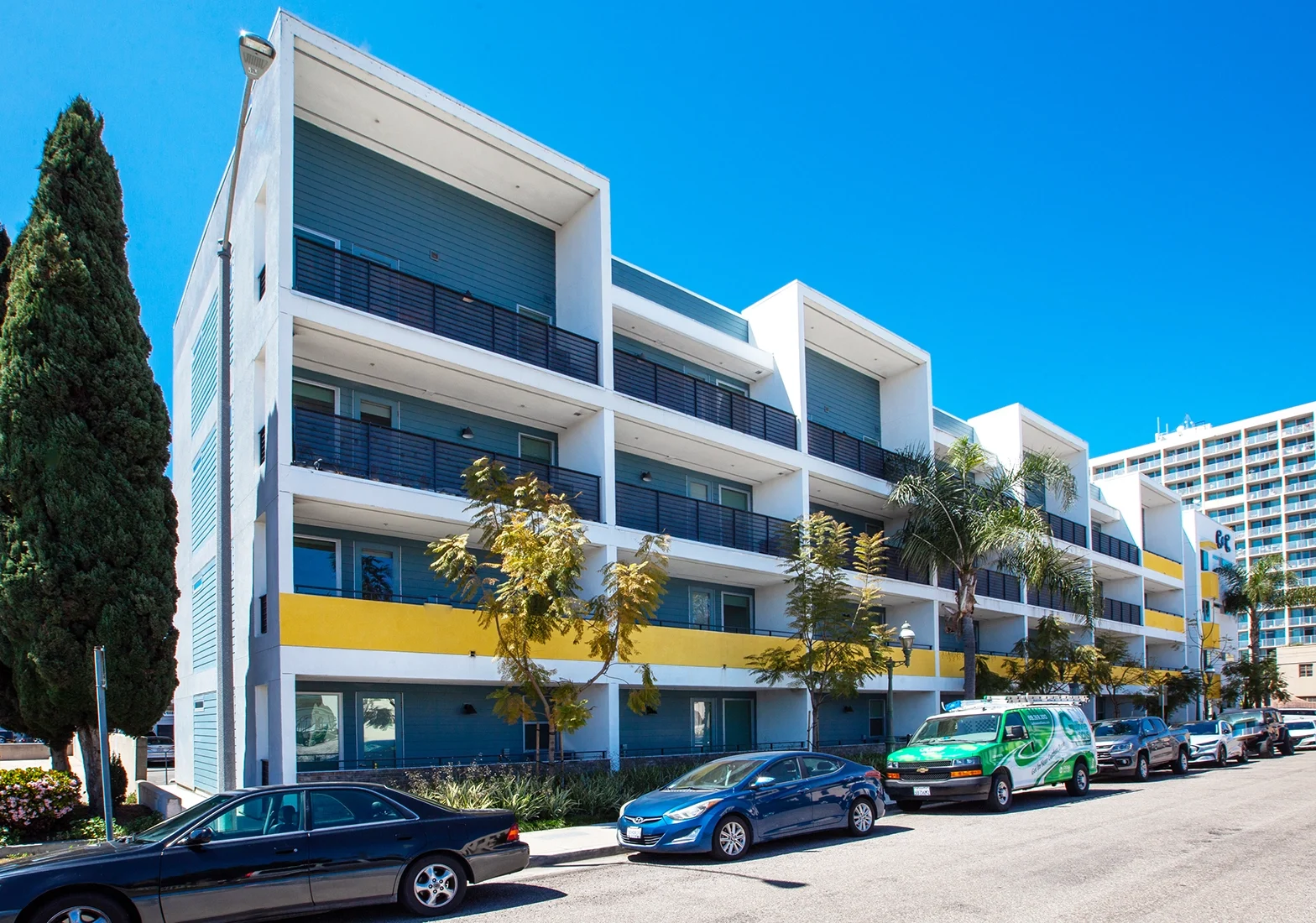 C+C Flats luxury apartment building exterior at 288 Center St in Chula Vista, CA