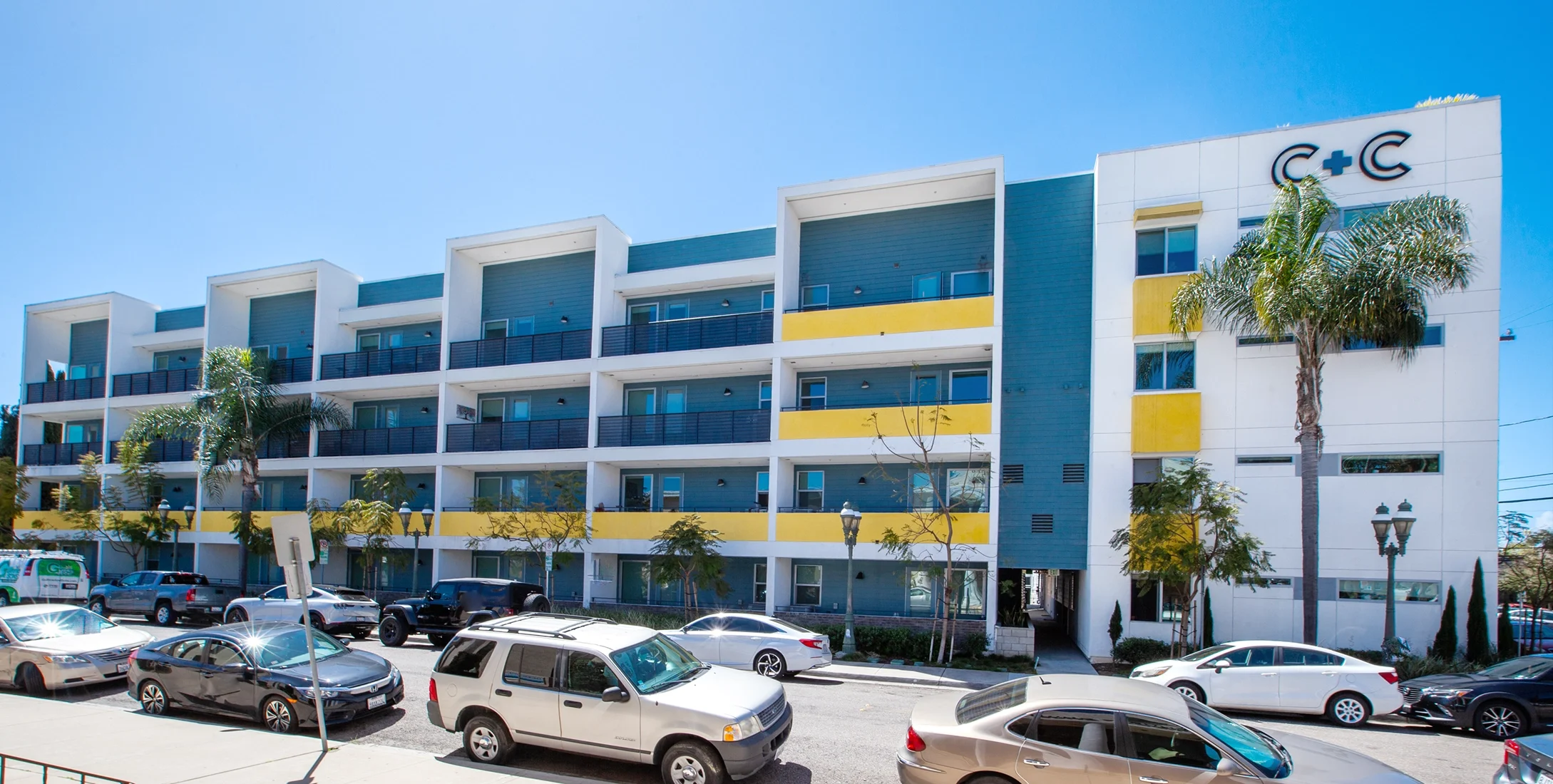 C+C Flats luxury apartment building exterior at 288 Center St in Chula Vista, CA