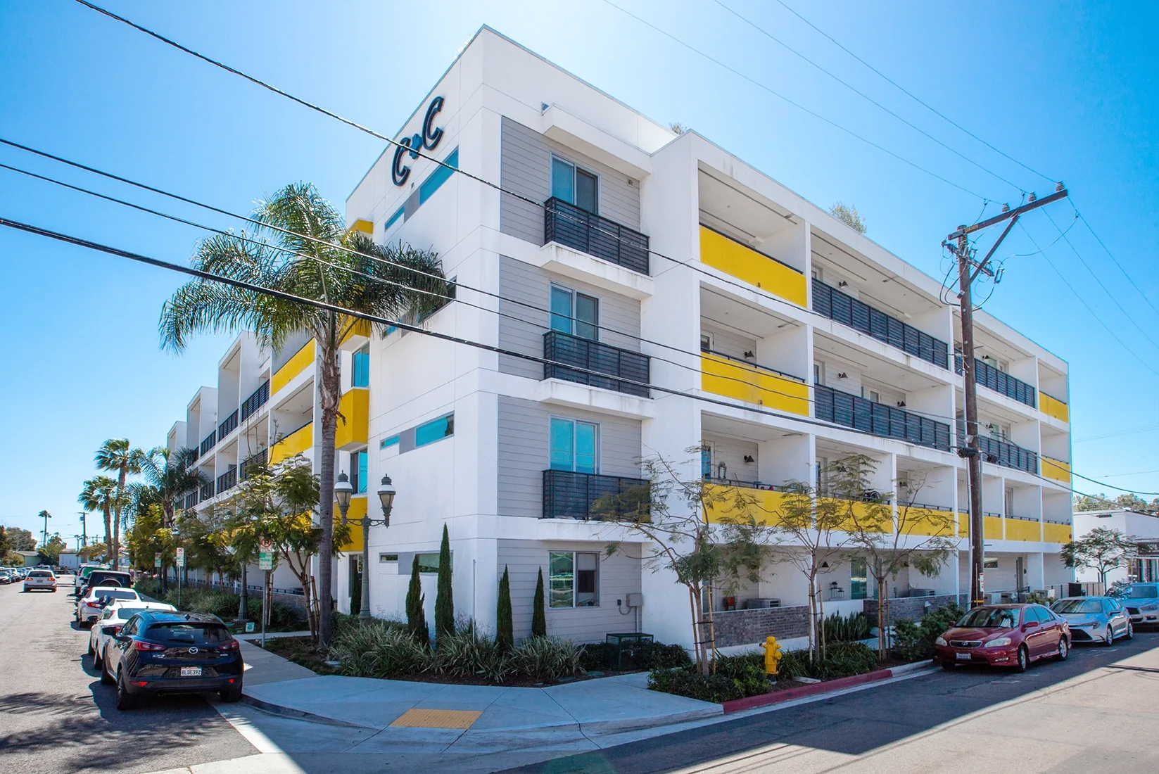C+C Flats luxury apartment building exterior at 288 Center St in Chula Vista, CA